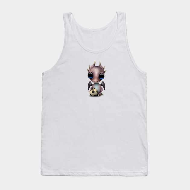 Cute Baby Dragon With Football Soccer Ball Tank Top by jeffbartels